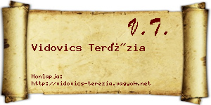 Vidovics Terézia névjegykártya